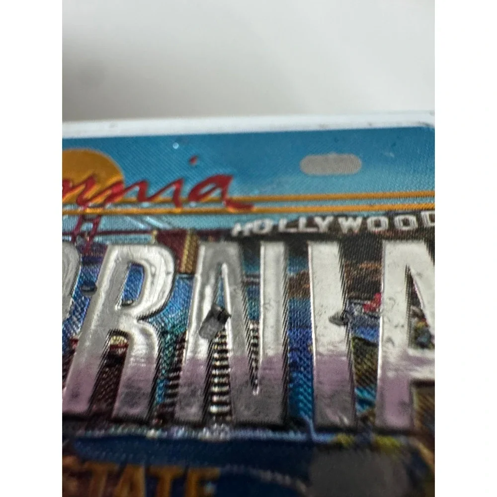 California License Plate Keychain‎ Souvenir The Golden State Hollywood